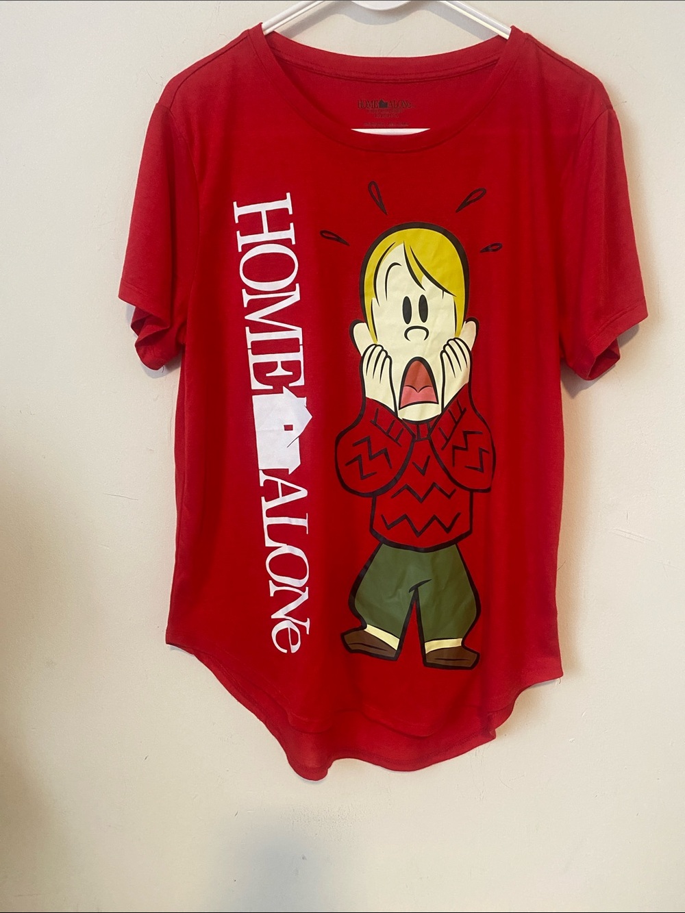 Home Alone Red Graphic pajamas tee